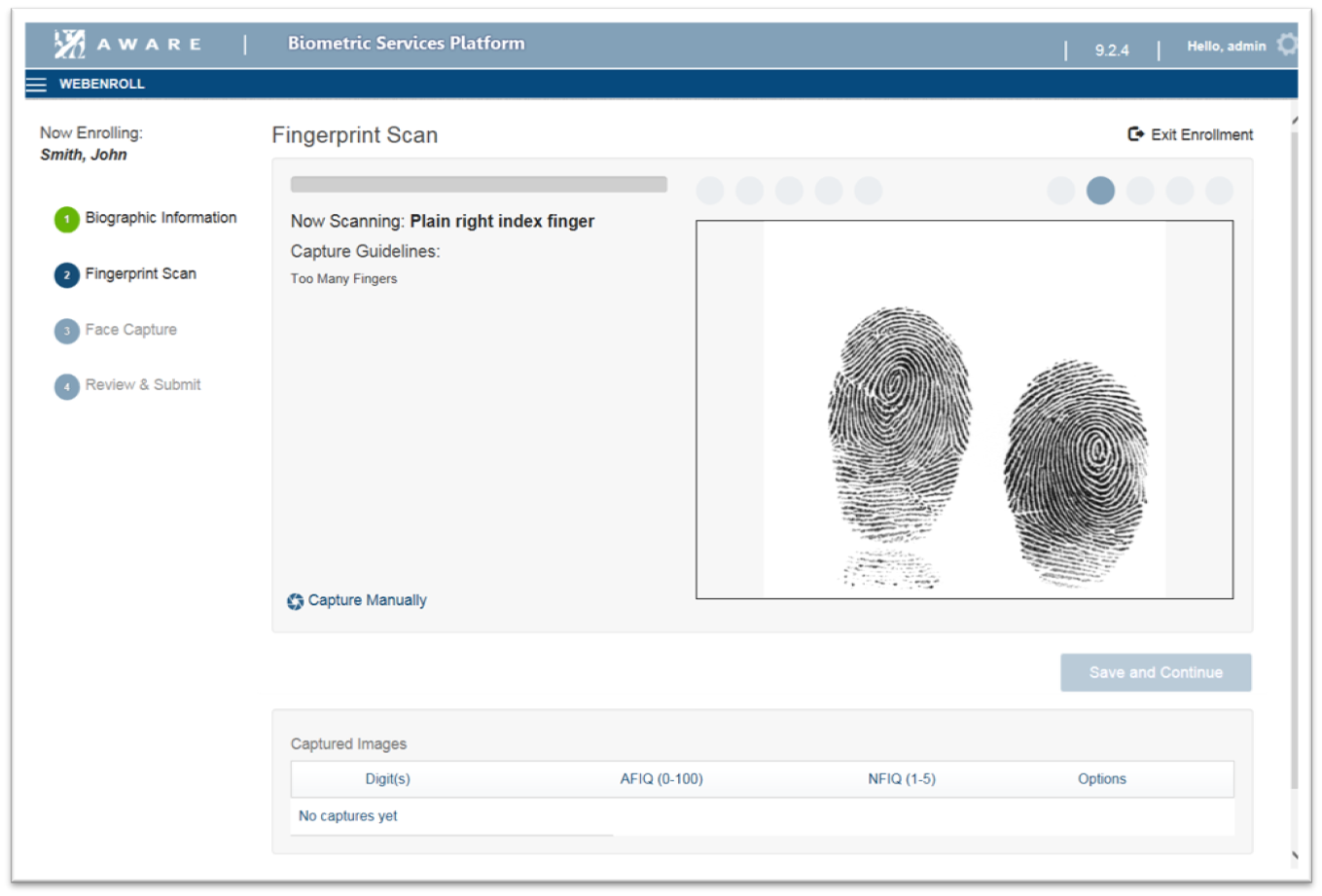 Browser-Based Biometrics Enrollment Software - WebEnroll